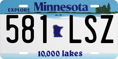 MN license plate 581LSZ