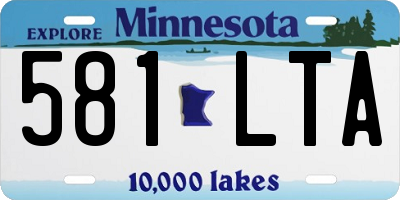 MN license plate 581LTA