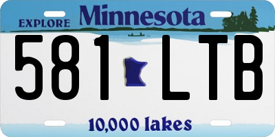 MN license plate 581LTB
