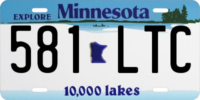 MN license plate 581LTC