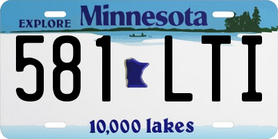 MN license plate 581LTI