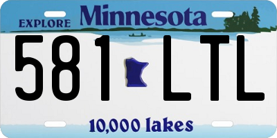 MN license plate 581LTL