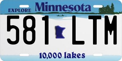 MN license plate 581LTM