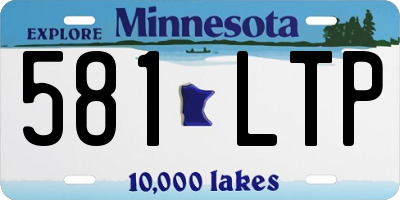 MN license plate 581LTP