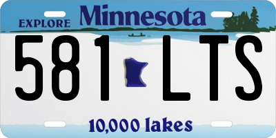 MN license plate 581LTS