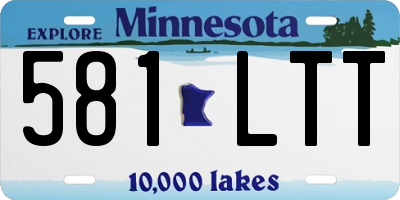 MN license plate 581LTT