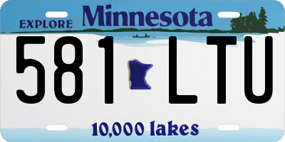 MN license plate 581LTU