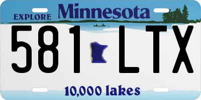 MN license plate 581LTX