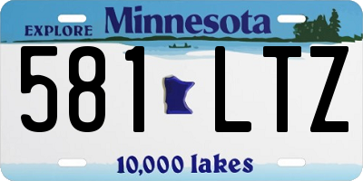 MN license plate 581LTZ