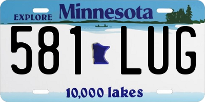MN license plate 581LUG