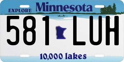 MN license plate 581LUH