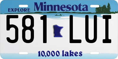 MN license plate 581LUI