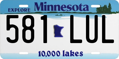 MN license plate 581LUL