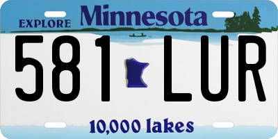 MN license plate 581LUR