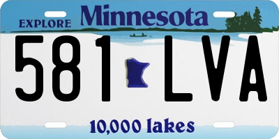 MN license plate 581LVA