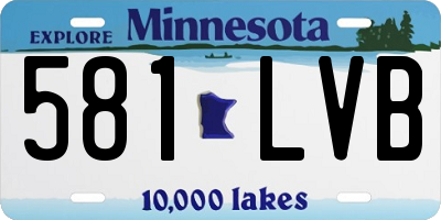 MN license plate 581LVB