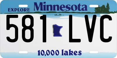 MN license plate 581LVC