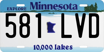 MN license plate 581LVD