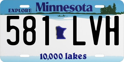MN license plate 581LVH