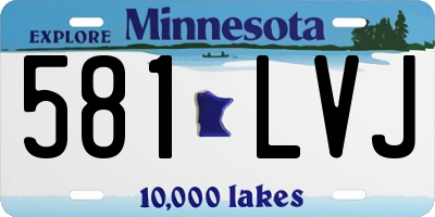 MN license plate 581LVJ