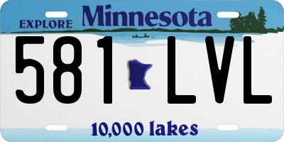 MN license plate 581LVL