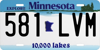 MN license plate 581LVM