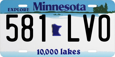 MN license plate 581LVO