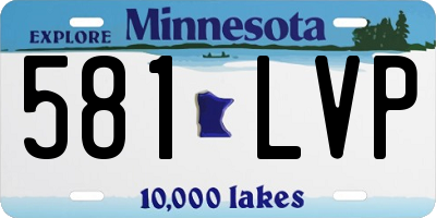 MN license plate 581LVP