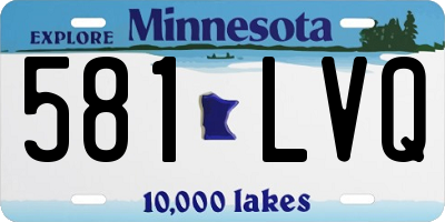 MN license plate 581LVQ