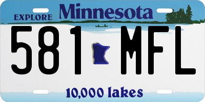 MN license plate 581MFL