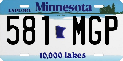 MN license plate 581MGP
