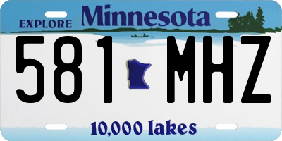 MN license plate 581MHZ