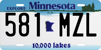 MN license plate 581MZL