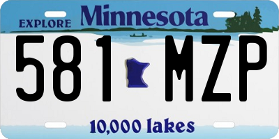 MN license plate 581MZP