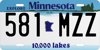 MN license plate 581MZZ