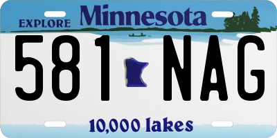 MN license plate 581NAG