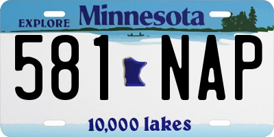 MN license plate 581NAP