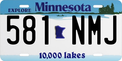 MN license plate 581NMJ