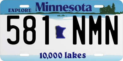 MN license plate 581NMN