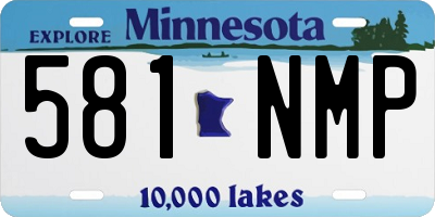 MN license plate 581NMP