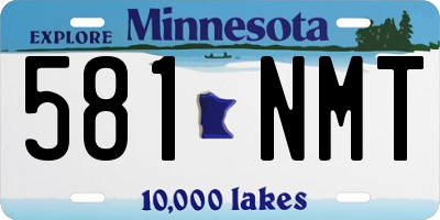 MN license plate 581NMT
