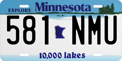 MN license plate 581NMU