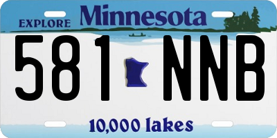 MN license plate 581NNB