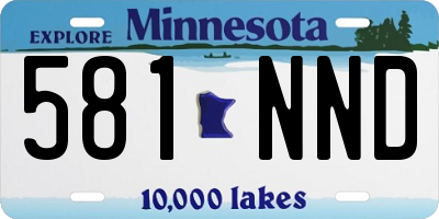 MN license plate 581NND