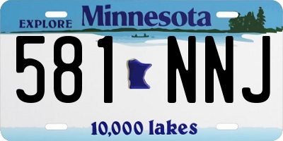 MN license plate 581NNJ