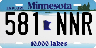MN license plate 581NNR