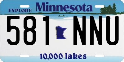 MN license plate 581NNU