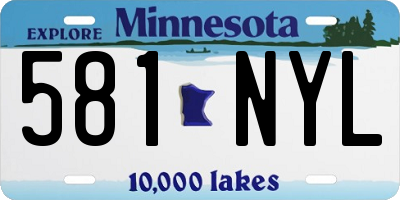 MN license plate 581NYL
