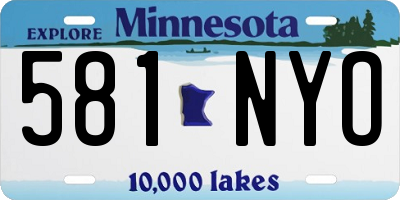 MN license plate 581NYO