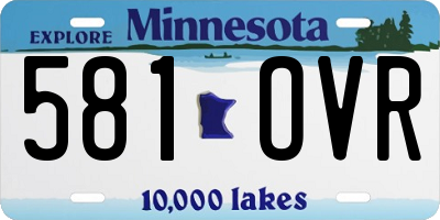 MN license plate 581OVR